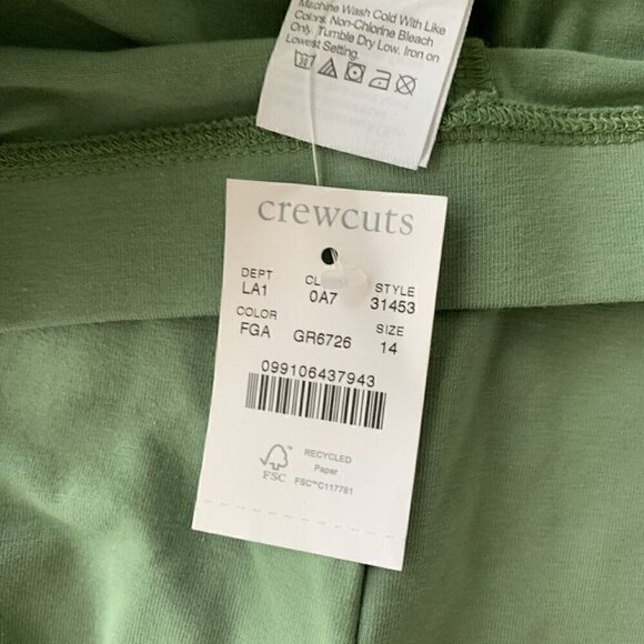 Crewcuts Girl Green Leggings 14 Years - Picture 4 of 4